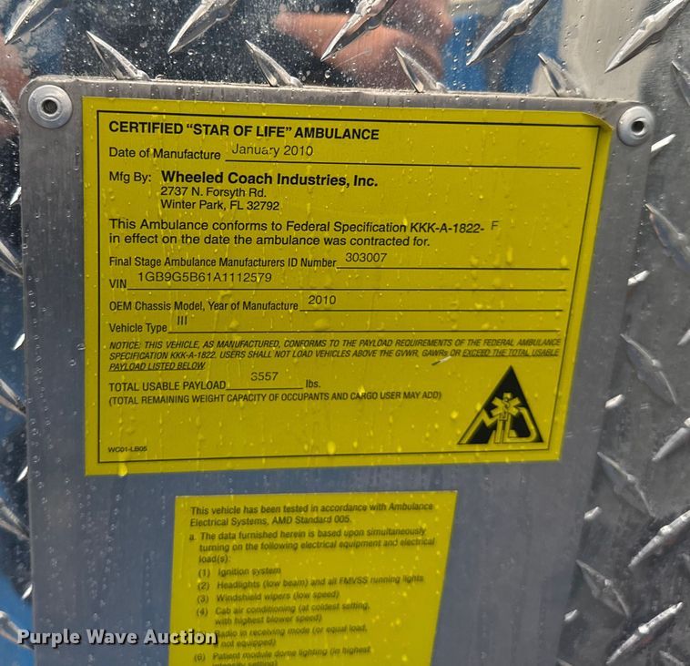 image for item EV1899 Chevrolet  Express ambulance