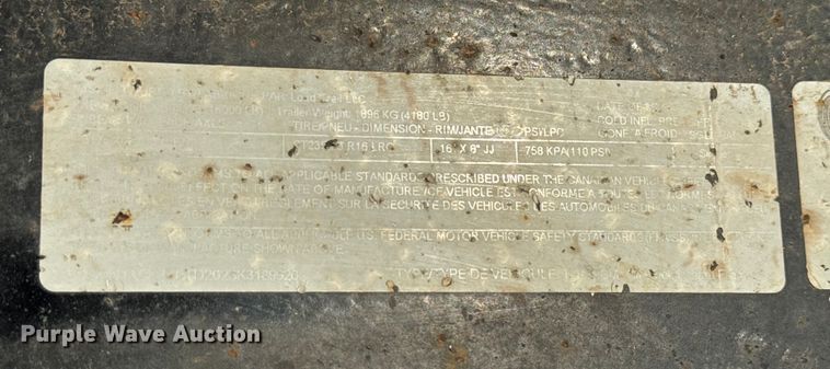 image for item EV1950 2019 Load Trail  tilt deck equipment trailer