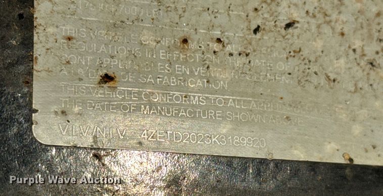 image for item EV1950 2019 Load Trail  tilt deck equipment trailer