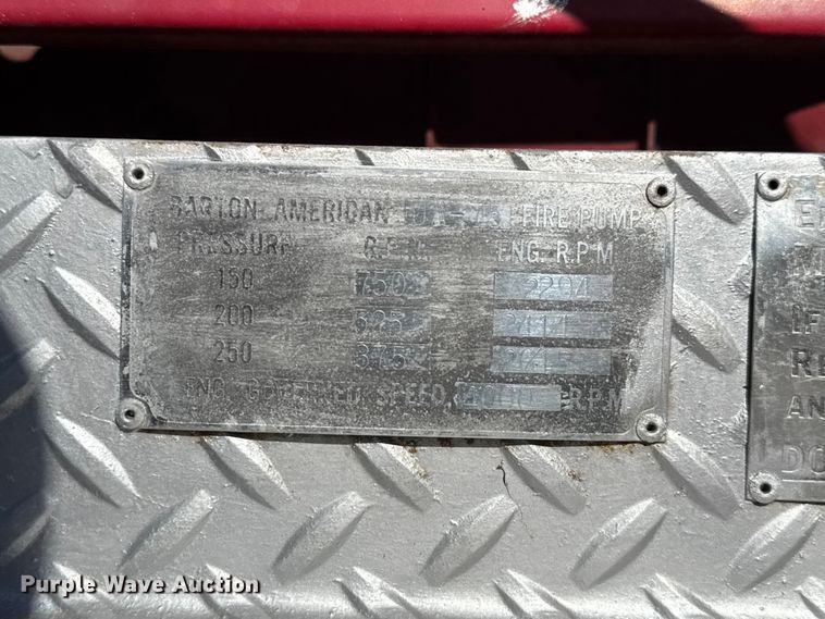 image for item EV1951 1973 Ford F750 pumper fire truck