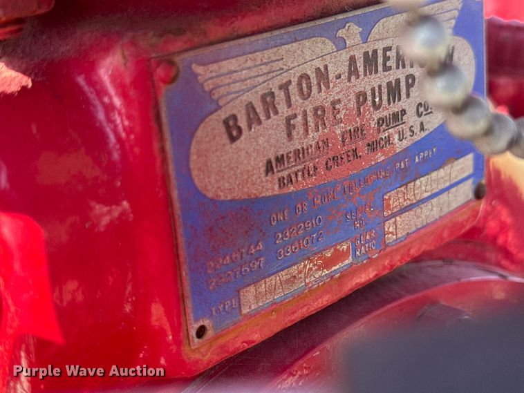 image for item EV1951 1973 Ford F750 pumper fire truck