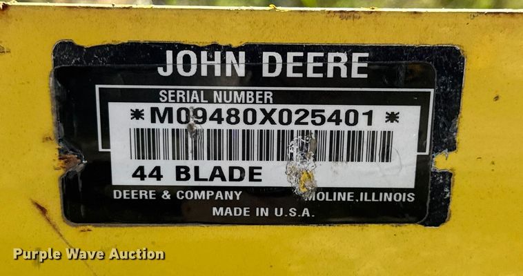 image for item EV1957 John Deere 44 lawn mower blade 