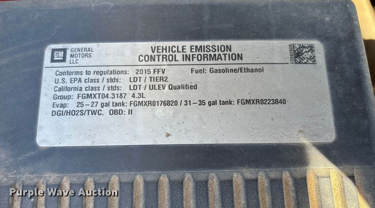 image for item EV3009 2015 Chevrolet Silverado pickup truck