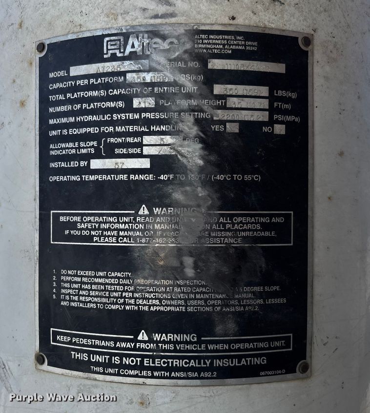 image for item EV3011 2011 Ford F450 Super Duty bucket truck