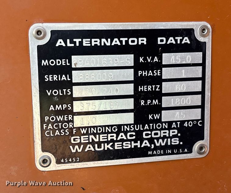 image for item EV3015 Generac 89A01639-S generator