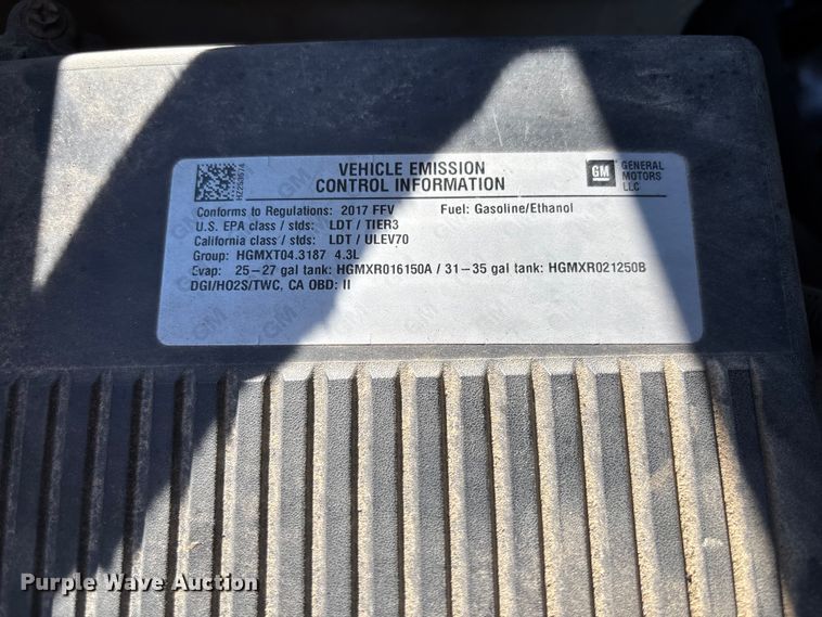 image for item EV3031 2017 Chevrolet Silverado 1500 pickup truck