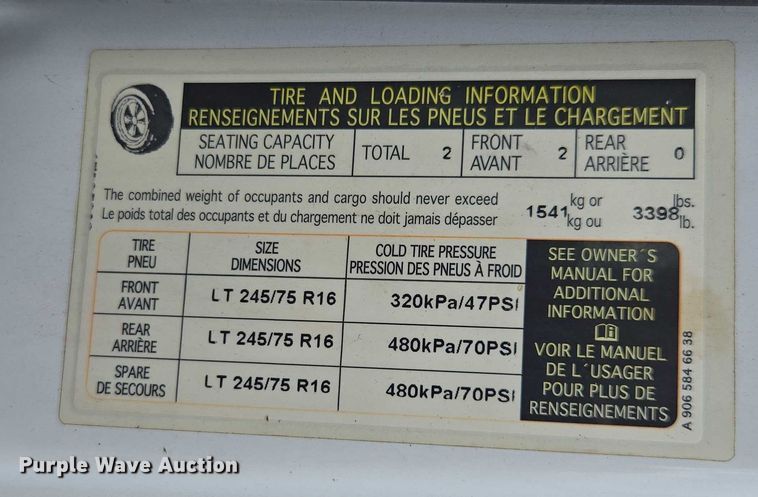 image for item EV5359 2012 Freightliner Sprinter 2500 van