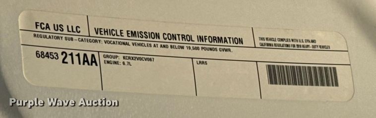 image for item GH9327 2019 RAM 5500 Crew Cab bale bed truck