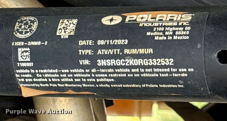 image for item GH9336 2024 Polaris RZR Pro R utility vehicle