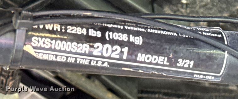 image for item GH9340 2021 Honda Talon 1000R utility vehicle