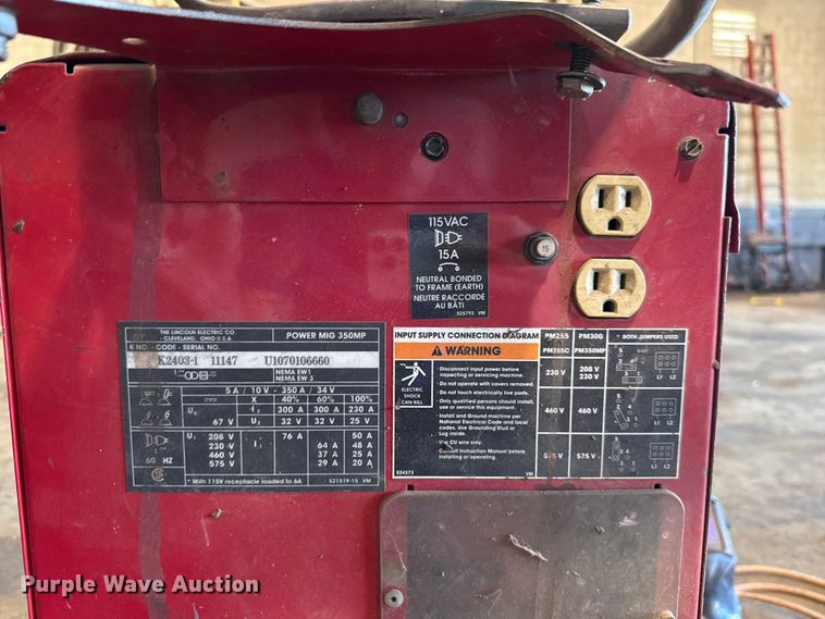 image for item GH9391 Lincoln Power Mig 350MP welder