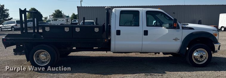 image for item NU9623 2015 Ford F550 Super Duty Crew Cab flatbed truck