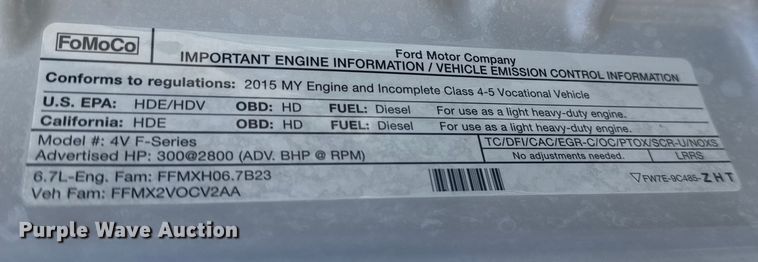 image for item NU9623 2015 Ford F550 Super Duty Crew Cab flatbed truck