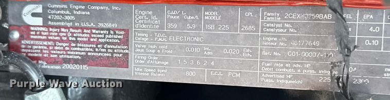 image for item NU9649 2002 Freightliner FL70 refrigerated truck