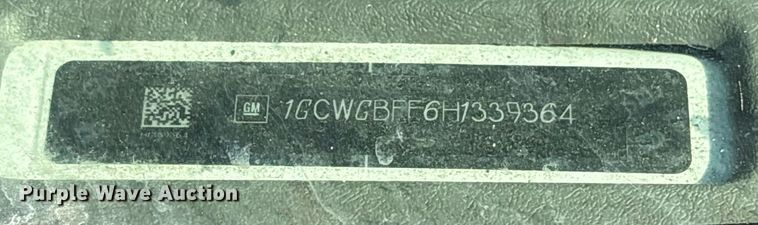 image for item OB9621 2017 Chevrolet Express 2500 van