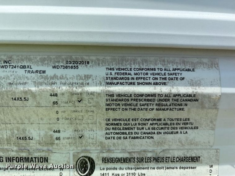 image for item YA0764 2019 Forest River Wildwood camper