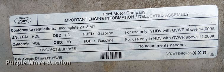 image for item YA1108 2013 Ford F650 Super Duty chipper truck