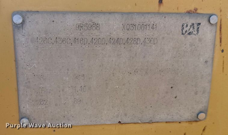 image for item DJ7792 2004 Caterpillar 420D backhoe