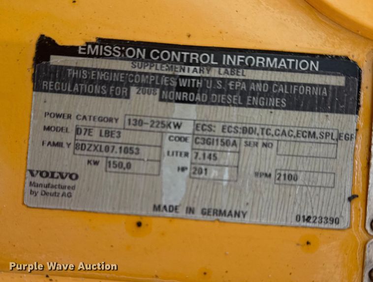 image for item DJ7800 2008 Volvo L110F wheel loader