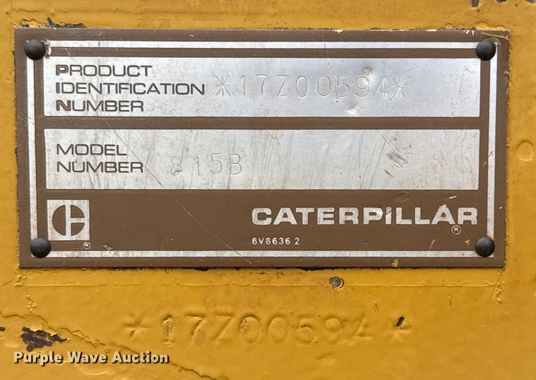 image for item DJ7805 1985 Caterpillar 815B soil compactor