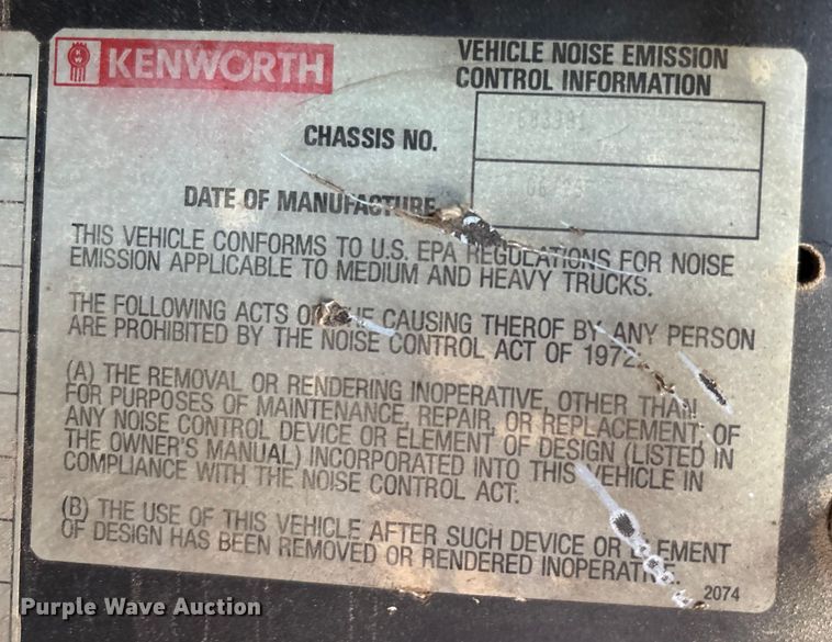 image for item DO1224 1996 Kenworth T800E dump truck