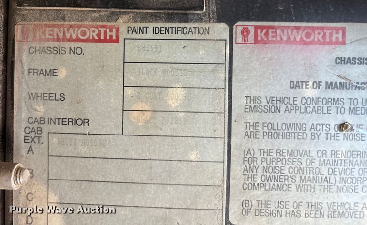 image for item DO1224 1996 Kenworth T800E dump truck