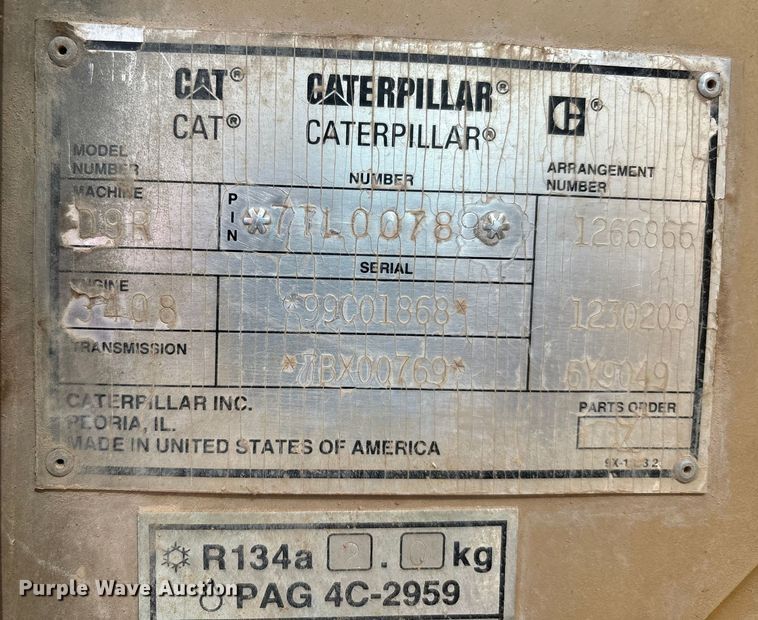 image for item DO1245 1997 Caterpillar D9R dozer