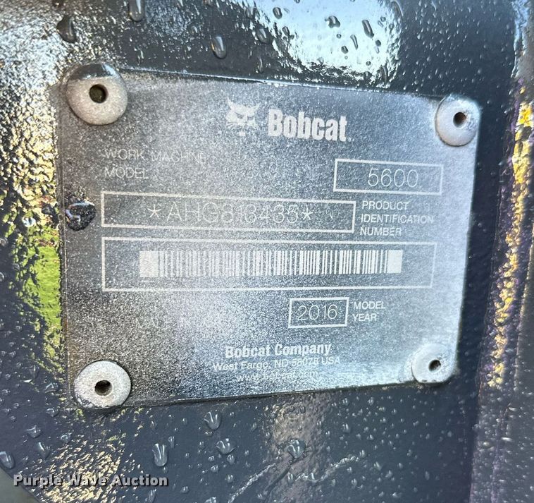 image for item DT6382 2016 Bobcat 5600 Toolcat utility vehicle