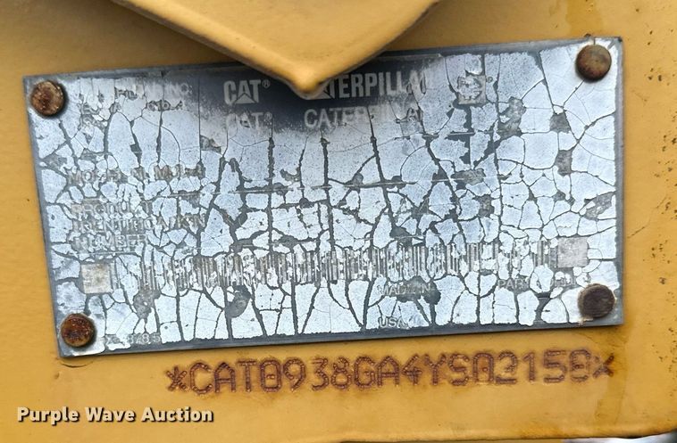 image for item DT6395 2001 Caterpillar 938G wheel loader