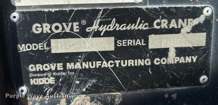 image for item DU1319 1987 Grove 6428G crane