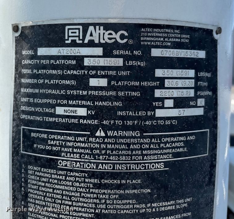 image for item DU1320 2008 Ford F350 Super Duty bucket truck