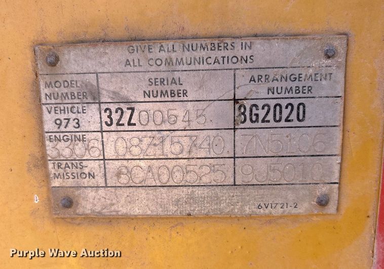 image for item DU1322 1983 Caterpillar 973 track loader