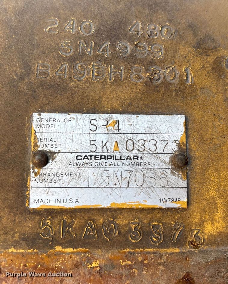 image for item DU1323 Caterpillar 3408 generator