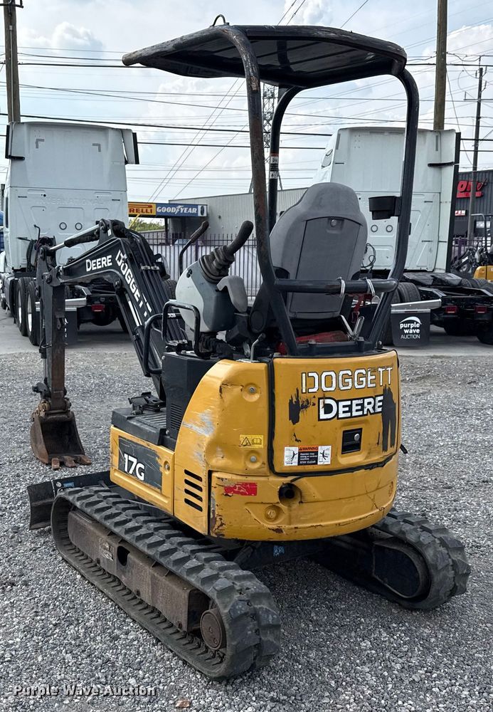 image for item DX5809 2018 John Deere 17G mini excavator