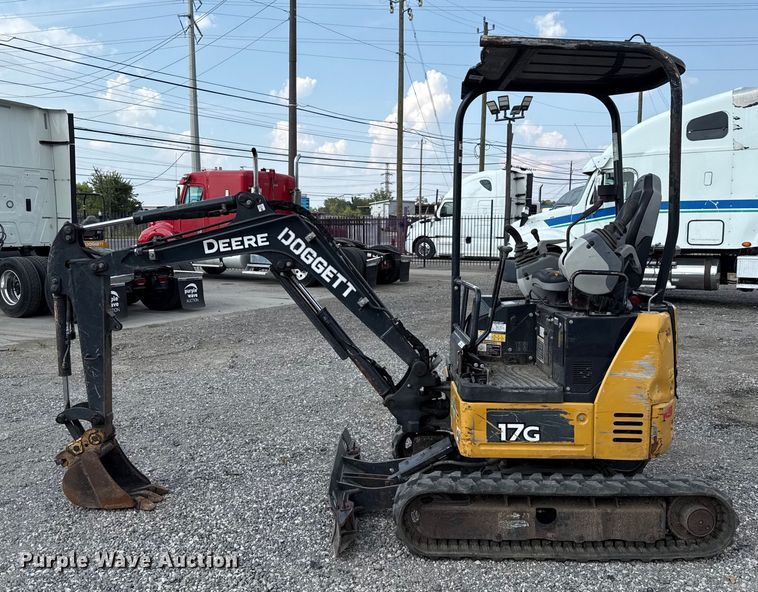 image for item DX5809 2018 John Deere 17G mini excavator