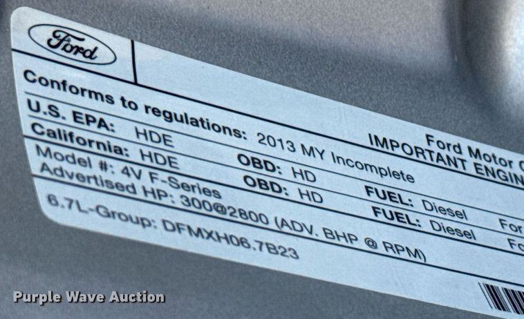 image for item DY0030 2013 Ford F450 Super Duty SuperCab utility / service truck