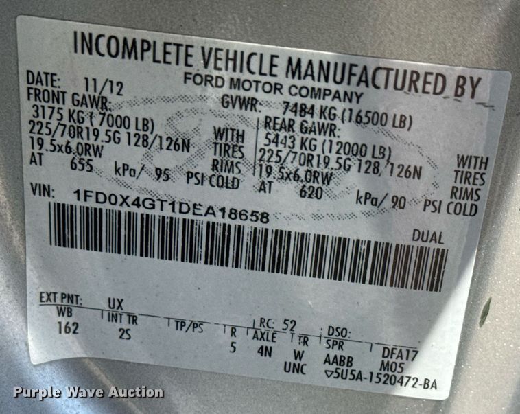 image for item DY0030 2013 Ford F450 Super Duty SuperCab utility / service truck