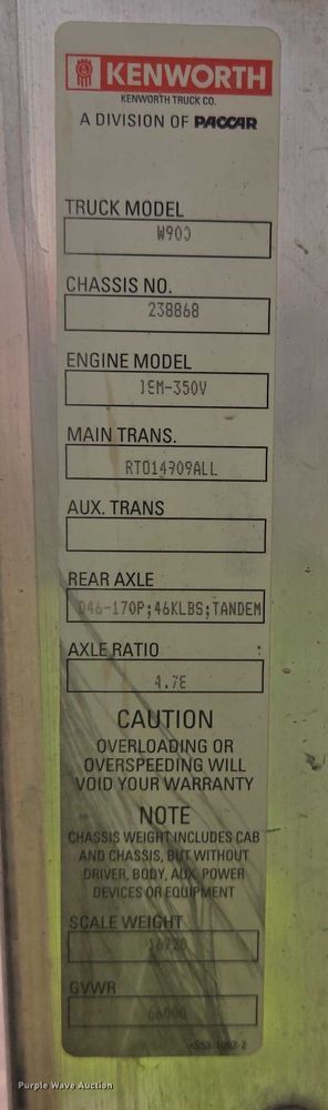 image for item DY1133 2009 Kenworth W900  ready mix truck