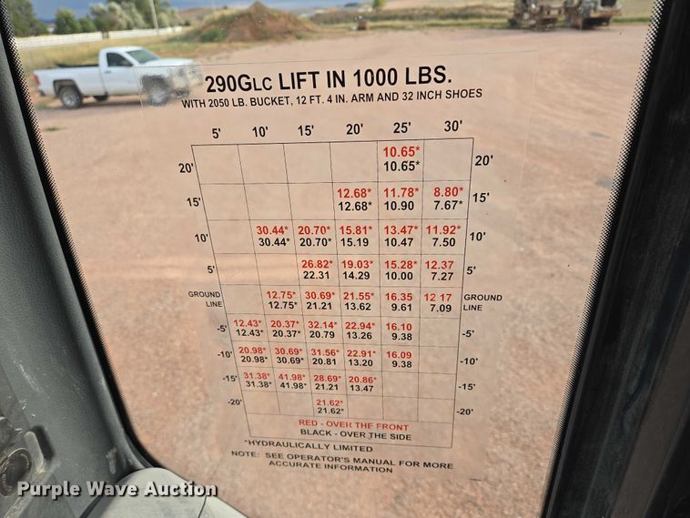 image for item DY1218 2015 John Deere 290G LC excavator