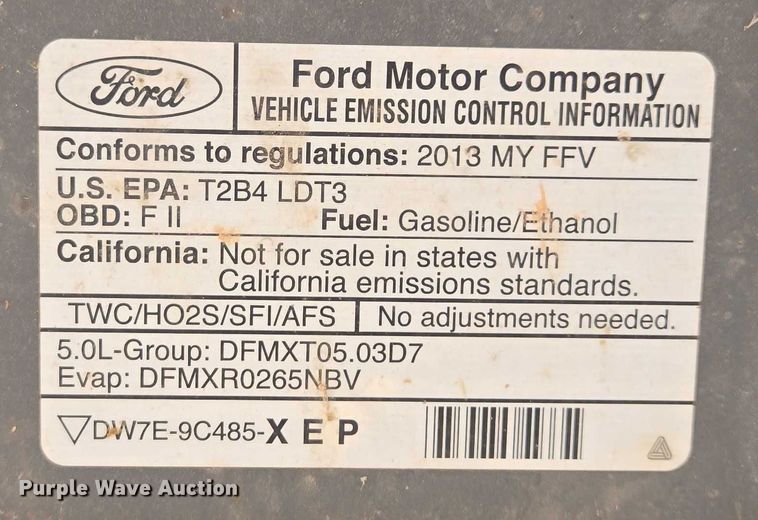 image for item DY1222 2013 Ford F150 STX SuperCab pickup truck