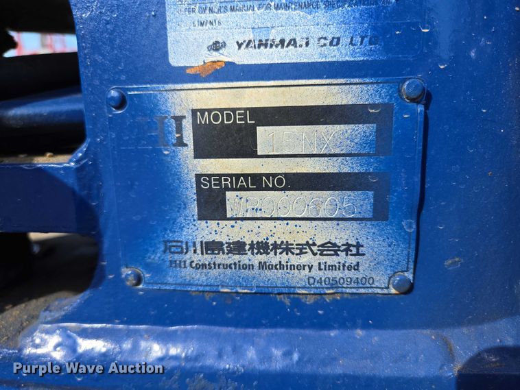image for item DY1286 2005 IHI 15NX mini excavator