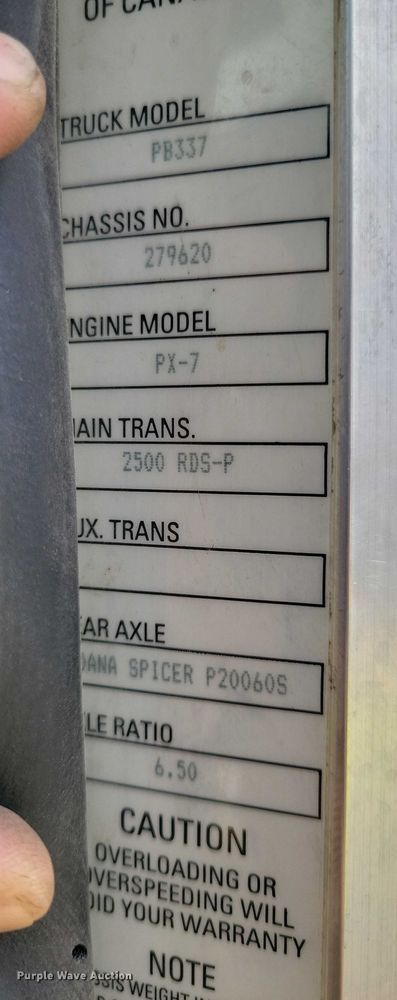 image for item DZ6517 2015 Peterbilt  PB337 utility / service truck