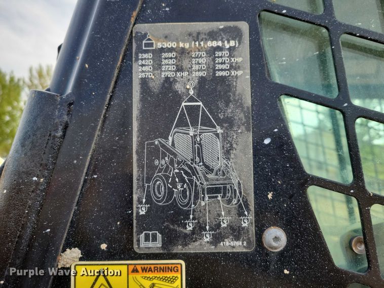 image for item DZ6596 2015 Caterpillar 279D tracked skid steer loader