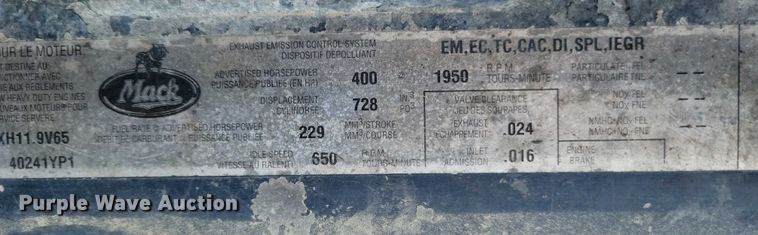 image for item DZ6605 2007 Mack Granite ready mix truck