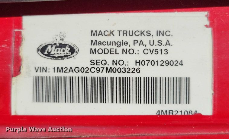 image for item DZ6605 2007 Mack Granite ready mix truck