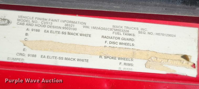 image for item DZ6605 2007 Mack Granite ready mix truck