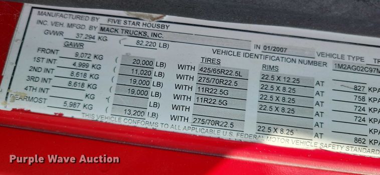 image for item DZ6605 2007 Mack Granite ready mix truck