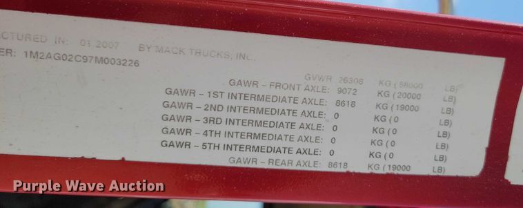 image for item DZ6605 2007 Mack Granite ready mix truck