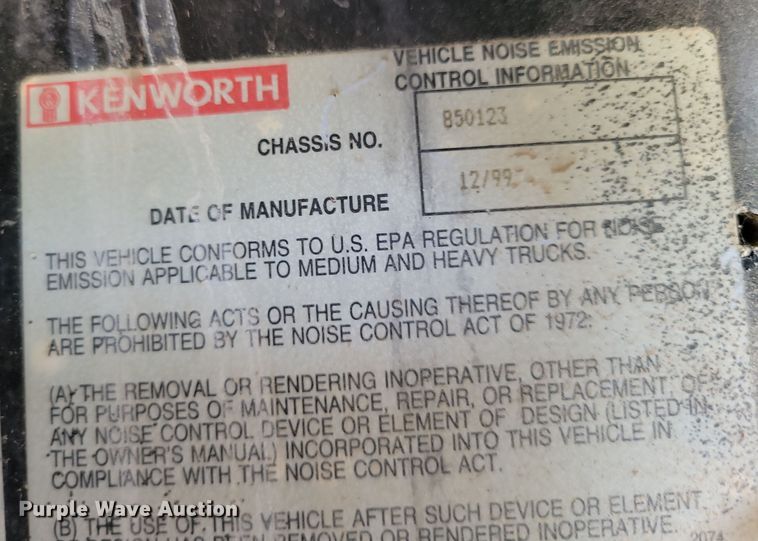 image for item DZ6607 2000 Kenworth  W900 ready mix truck