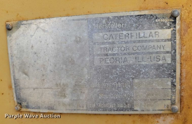image for item DZ6609 1983 Caterpillar 950B wheel loader